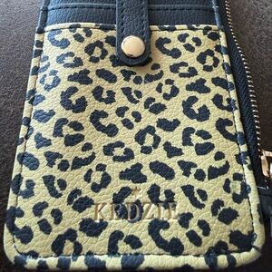 Kedzie Leopard Print Wallet - Black and Tan